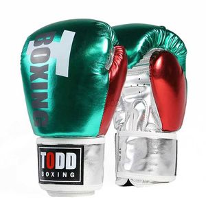 Skyddsutrustning 8/10/12/14oz Professionella boxningshandskar Högkvalitativ PU Fitness Sanda Fighting Training Glove Adult Boxing Training Accessories YQ240318