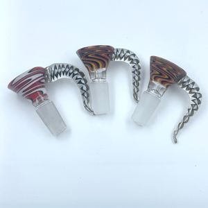 Accessori per fumatori con stelo in corno di bue per parrucca Wag, ciotola in vetro, 14 mm, colore maschile, inebriante, pezzo per fumatori
