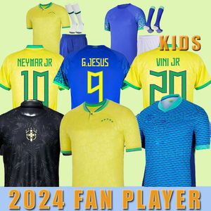 2024 2025 Brazylijskie koszulki piłkarskie Camiseta de futbol Paqueta Raphinha Football Shirt Maillots Marquinhos Vini Jr dom Richarlison Men Kids Neymar