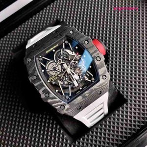 Элегантные часы RM Элегантные часы RM35-02 Часы Швейцарский автоматический механизм с сапфировым стеклом Импортный резиновый ремешок
