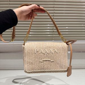 Fashion Hot Camera Bag Women's Luxury Designer Bag Retro Classic Straw Embroidered Letters Adjustable Shoulder Strap One Shoulder Crossbody Bag Handbag No Box