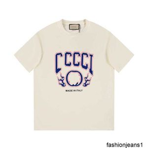 Versione verificata versione corretta T-shirt a maniche corte con intreccio a fiamma del marchio di moda di lusso per uomo e donna, casual estiva, versatile, versione alta {categoria}