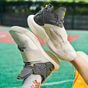 Basketbol ayakkabıları marka tasarımı erkekler yüksek top spor ayakkabılar yüksek kaliteli eğitim outoort breathble sporları