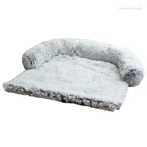 Canis Neko Cama de Cão Quente Macio Longo Pelúcia Pet Almofada Sofá para Inverno Interior Snooze Dormindo Pequeno Médio Grande Cães Duráveis