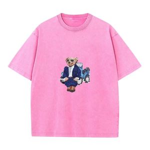 2024 New Summer Short Sleeve, Do Do Do Do Do Old Treatment Animal Print Polo Shirt, 디자이너 고품질 100%면 티셔츠