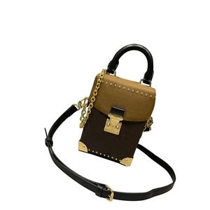 M82465 Top Luksusowy projektantka dla kobiet torby na ramię Mini Lorie Torebka Portfel Kobiet Klasyczny styl mody i złoty guzika Złota Łańcuch Crossbody Bag