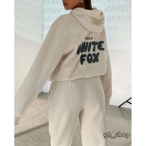 2024 Designer Tracksuit White Fox Hoodie Set Two 2 Piece Set Women's Herrkläder Set sportig långärmad pullover Hooded 12 Coloursspring Autumn Winter 7040