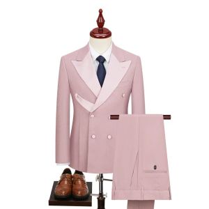 Suits Yeni Highend Erkek Takım Gelinlik En İyi Adam Twopiece Suit Tabanca Taş Yakası Çift Kelime Kelime Takım Trendi Trajes de Hombre