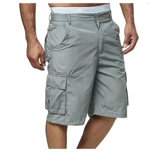 Pantaloncini da uomo Plus Size Lunghezza al ginocchio Cargo Casual Vita midi Fitness Bermuda Uomo Traspirante Beach Surfing Uomo