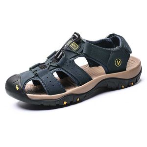 Selling Hot HBP Full Non-Brand Grain Leather Size 14 High Performance Comfortable Men Sandals Shoes