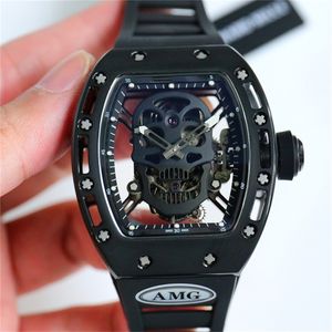 AMG 052 Motre Be Luxe Tourbillon Mechanical Movement Aviation Steel Case Luxury Watch Men Watchs armbandsur Relojes 01