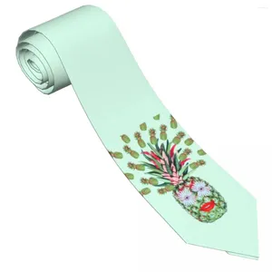 Bow Ties Green Pineapple Tie Funny Cartoon Business Neck Adult Novelty Casual Necktie Accessories Quality Printed Collar