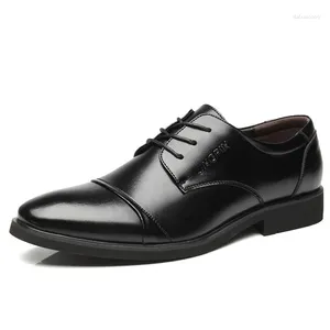 Sapatos de caminhada moda couro natural para homens vestido de negócios casual, escritório genuíno respirável