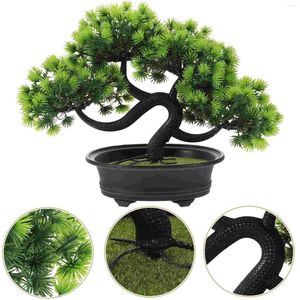 Decorative Flowers Lifelike Fake Bonsai Tree Potted Plant Simulation Craft Ornament