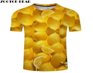 Druk cytrynowy Tshirts 3D T Shirt Men Tshirt Streatwear Tops HARAJUKU TEE Summer Camiseta Casual Short Sleeve Dropship Zootopbear264662582