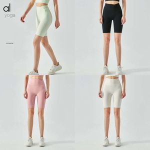 2024Aloyoga Frauen Sommer Neue YOGA Shorts Hosen Super Elastische Einfarbig Nackt Fitness Unterhose Für frauen Neue Hip Lift marke Bewegung Shorts