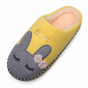 HBP Non-Brand Chinese Wholesale Warm Couple Cartoon Animal Furry Shaped Rabbit Plush Mule Slippers