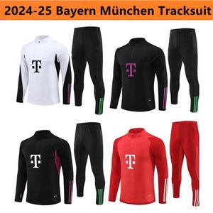 NUOVO 2024 2025 Set di calcio per binari di Bayernes Monaco 23 24 Sane Lewandowski Gnabry Muller Kimmich Football Allening Suit da uomo e bambini Sopravvissuti Kit da jogging