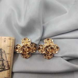 Stud Earrings States With Qingdao Jewelry Temperament Baroque Fashionable People Texture Female D41 Flowers