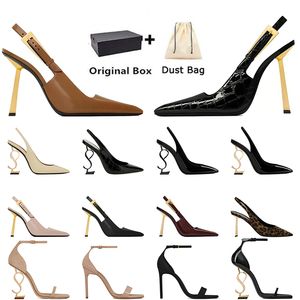 Sandals High Heels Saint Laurent ysls Luxurys Designer shoes heel Paris Dress Classics Women 10cm 8cm Black Golden【code ：L】Wedding Bottoms