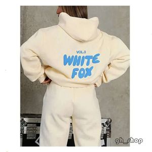 2024 Herren Designer Hoodie White Fox Hoodie Sets Frau Zwei 2-teiliges Set Frauen Brief Schäumen Set Sportliche Pullover Kapuzen-Trainingsanzüge Der Four Seasons Trainingsanzug Mann 6303