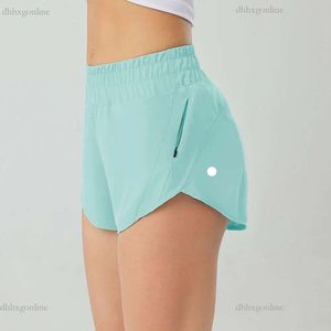 Atmungsaktive luluemon Yoga-Shorts Lemen Shorts mit hohem Bund Swift-Stoff gefüttert lululemom Short 2,5 Zoll schnell trocknende Laufshorts