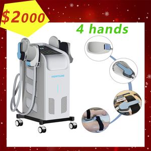 EMS -bantning HiemtSure Body Sculpting Neo 4 Output Machine Belt Elektromagnetisk muskel Emslimited med 4 Handlers Pro Massager Fat Burner för Butt Professional