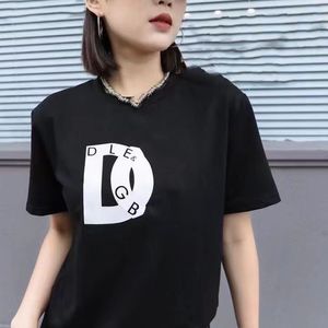 Kvinnors plus-storlek t-shirt solid sommar-t-shirt för kvinnor klädbrev med tryck o-hals kortärmad t-shirt femme lös casual skörd topp 100% bomullstee