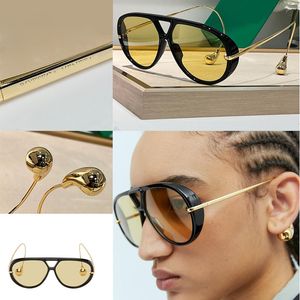 Óculos de sol com armação oval da moda para homens e mulheres, designer que muda de cor, lentes resistentes a UV400, luxuosas pernas de metal com caixa de embalagem BV1273S