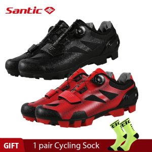 Stövlar Santiska pro mtb cykel cyklingskor herrens bergscykel självlåsskor nylon sula racing sneakers för man zapatos ciclismo