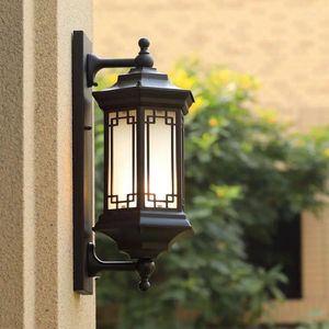 Wall Lamp Chinese Retro Waterproof Balcony Courtyard Gate Corridor Exterior Outdoor Landscape Lighting