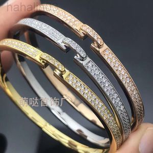 Desginer chamet jewelry bracelet High end Shangjia Zhang Yixing and He Chaolians Same Style Yuan Series Bracelet 925 Silver Plated Diamond Buckle Couple Bracelet