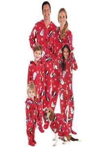 Family Matching Christmas Pajamas Set Xmas Women Man Baby Kid Hooded Sleepwear Nightwear 2017 New Family Match Print Pyjamas Set2173817