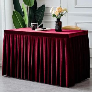 Table Cloth Activity Office El Velvet Rectangular Conference Thickened Room Tablecloth Sleeve White