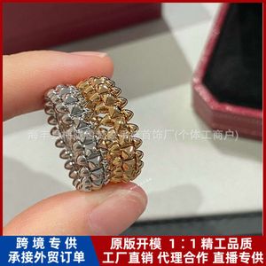 screw carter rings nail Classic Bullet Head Ring Thick Plated Gold Extremely Dynamic Bead Narrow Willow Nail Index Finger Handpiece LWOM