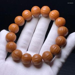 Strang Bodhi-Wurzel geschnitztes Affenkopf-Perlen-gerades Armband