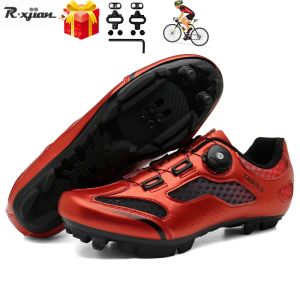 Stövlar mtb cykel sneakers män utomhus professionella mountainbike skor kvinnor orange cleats road cykelskor självlåsande sapatilha