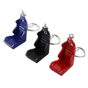Nyckelringar personlighet mini väska hänge gåva roliga racing säte nyckelringar bil körstol nyckelring auto metallhållare
