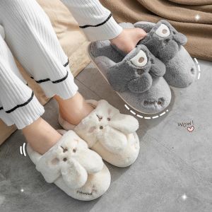 Stivali cartoni animati inverno pantofole di cotone per donne non slip divertenti animali da casa slifori per la casa maschi