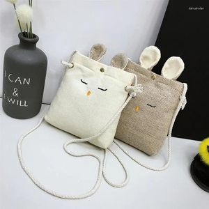 Shoulder Bags Fashion Small Crossbody For Women 2024 Mini Canvas Cute Ear R Bag Girl Bolsas Ladies Phone Purse