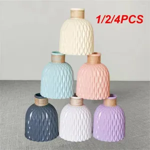 Vasos 1/2/4pcs Nordic Flower Vaso Home Decor Plástico Imitação Cerâmica Cesta Inquebrável para Casamento Moderno Quarto