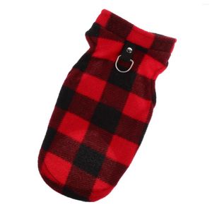 Dog Apparel Warm Vest Winter Sleeveless Costume Pet Checked For Outdoor