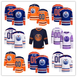 Эдмонтон Custom Oilers хоккейные трикотажные изделия 7 Пол Коффи 31 Грант Фур 86 Филип Бросерг 75 Эван Бушар 16 Тайлер Бенсон 74 Стюарт Скиннер Родриг Дилан Холлоуэй