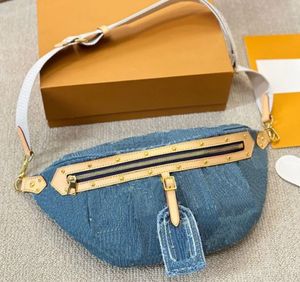 Denim Taille Tasche Brust Taschen Brieftasche Designer Unisex Gürtel Tasche Klassische Brief Bauchtasche Frauen Cross Body Geldbörse Reißverschluss Fanny Pack schulter