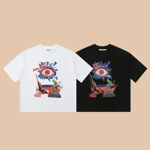 Men's T Shirts Frog Drift Streetwear HOUSE OF ERRORS Graphics Printed Vintage Clothing Loose Oversized Tees Tops Shirt For Men