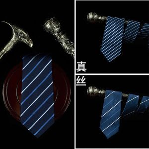 Designer-Krawatte, Seide, gestreift, formeller Business-Kragen mit 8 cm Herren-Uemx