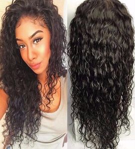 Perucas dianteiras de cabelo humano sem cola, para mulheres negras, molhadas e onduladas, brasileiras, com cabelo de bebê, ondulado, frontal, 5244691100255