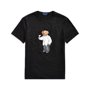 designer camiseta urso camisa roxa homem camiseta masculina verão casual camiseta atacado de alta qualidade 100% algodão urso luxo camiseta manga curta EUA