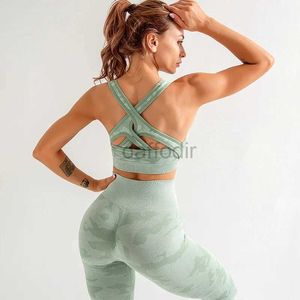 Women's Tracksuits Tie Dyeing Seamless Set Set Women Sports Bra Workout Leggings High Waist Pants Sexy Back Gym Clothing 24318