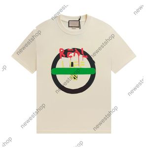 24SS Europe Mens T Shirts Designer TEE Summer Circle Printed Tshirt Men Men Kobiet Letter Druku